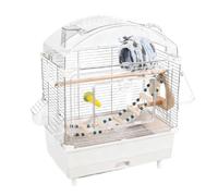 Cage À Oiseaux pour Perroquets Cage À Oiseaux en Acrylique avec Plateau Coulissant for Une Utilisation Intérieure Et Extérieure Oiseaux(White)