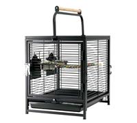 Cage À Oiseaux pour Perroquets Cage À Oiseaux en Fer Forgé avec Mangeoire À Oiseaux, Cage De Transport pour Perroquets, Conures, Inséparables, Calopsittes Oiseaux