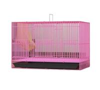 Cage À Oiseaux Pour Perroquets Porte-oiseaux Rectangulaire, Support Roulant À Fond ABS, Cage À Oiseaux Pour Animaux De Compagnie, Cage De Vol Avec Mangeoire Pour Maison Et Hôtel Oiseaux(Rosa,50*33cm)