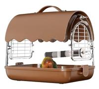 Cage À Oiseaux Pour Perroquets Sac À Dos De Transport D'oiseaux Avec Perchoir, Sac De Voyage Transparent Pour Cage À Oiseaux Avec Couvercle D'ombrage, Fenêtre Visible Pour Perroquets Et Perruches Oise