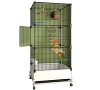 Cage à oiseaux pour perruches et petits perroquets en fer forgé avec support, idéale pour les pigeons et les perruches solaires