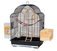 Cage à oiseaux pour perruches et pigeons, construction en fer durable, livrée avec couvercle, options de colis polyvalentes pour petits oiseaux, idéale pour une utilisation à la maison ou en studio