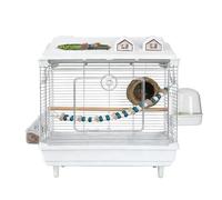 Cage à Oiseaux pour perruches Youding | Support Transparent Portable, perchoir en Bois, Conception assemblée Facile à Nettoyer, boîtier | Voyage en intérieur Tourtereaux Pinsons Conures