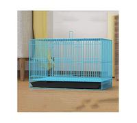 Cage à oiseaux rectangulaire en métal avec fond ABS, support roulant et mangeoire pour un transport facile et un espace de vol confortable à la maison ou à l'hôtel