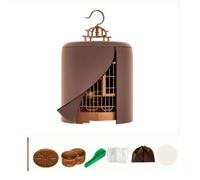 Cage à Oiseaux Ronde Classique Volière Habitat Construction Métal avec Crochet de Tiroir Inférieur Amovible pour, Size to 2, Ensemble Complet Exclusif avec Housse De Cage
