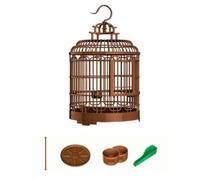 Cage à Oiseaux Ronde Classique Volière Habitat Construction Métal avec Crochet de Tiroir Inférieur Amovible pour, Size to 3, Modèle Standard
