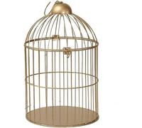Cage à Oiseaux Ronde Suspendue en Métal, Petite Cage De Transport pour Perroquet, Cage Décorative Vintage pour Intérieur Et Extérieur, Maison, Jardin, Mariage, S 19x19x35cm