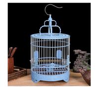 Cage À Oiseaux Ronde Suspendue en Plastique avec Porte De Sécurité for Intérieur Et Extérieur(Blue)