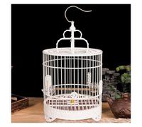 Cage À Oiseaux Ronde Suspendue en Plastique avec Porte De Sécurité for Intérieur Et Extérieur(White)