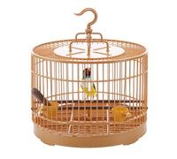 Cage À Oiseaux Ronde - Transporteur De Voyage Pour Oìseaux | Càge Portative, Support D'alimentation Rond Respirant Dè 25 Cm (1 Pièce) | Caĝe À Oişeaux Pòrtative Rétro Pòur Le Transport D́e Petits Oise