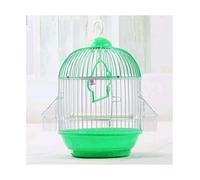 Cage à oiseaux solide et légère - Portable - Avec support roulant - Avec mangeoire - Vert
