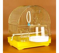 Cage à oiseaux solide pour perruches, pinsons, inséparables, petites tailles, cage de voyage pour animaux domestiques avec balançoire et baignoire pour inséparables, pinsons, perroquets (B)