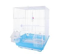 Cage à Oiseaux, Style-Classique Cages À Oiseaux Cage en Fer Forgé Carrées Portables avec Boîtes d'alimentation Durable pour La Maison Cage à volaille(30 * 22 * 38cm)