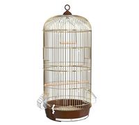 Cage à Oiseaux Suspendue, Ronde, Robuste et Ventilée, Voliere Oiseaux Exterieur pour Inséparables, Perruches et Aras