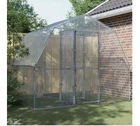 vidaXL Cage à Oiseaux avec Porte, Enclos à Animaux, Cage pour Perroquet, Volière de Jardin Terrasse Patio Extérieur, Argenté Acier Galvanisé