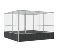 Cage à Oiseaux, Volière à Oiseaux Extérieur Cage à Perroquet Volière argenté 311x307x212 cm Acier