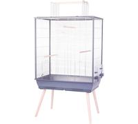 Zolux Cage grillagée surélevée Néolife pour perruche, calopsitte et canari 81×48×152 cm Gris