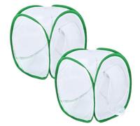 Cage à Papillons 2 pièces Cage d'habitat à Papillons 12x12x12'' Maison Pliable Jardin Filet de Tente en Maille escamotable Chenilles pour kit de pour Enfants Éle