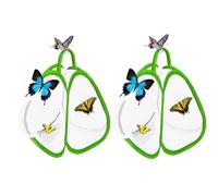 Cage à papillons, enclos à papillons, habitat de chenille - Tente d'observation d'insectes avec ventilation en maille, fermeture à glissière et poignée pour exploration en plein air des enfants (22 x