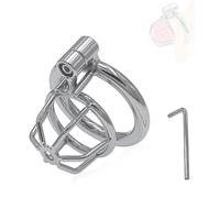 Cage à pénis Cage de chasteté en métal Cage à pénis mâle avec vis Cage de chasteté Cage de chasteté Ceinture de chasteté extrême Hommes Masturbation SM Sex Toy(40mm)