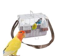 Cage à perroquet - Fer ABS - 27 x 20 x 20 cm - Cage de voyage pour petits oiseaux, perruches, calopsittes, transport de voyage, extérieur, maison, sûre, durable, légère, pour un brassage