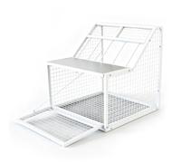 Cage à Pigeons Pliable en MéTal avec 4 EntréEs Et Trappe Amovible pour Pigeons Perroquets Perruches Et Autres Oiseaux De Jardin Balcon Cour 54x47x50 Cm