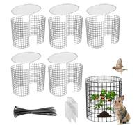 Cage à Plantes Contre Animaux, 42.8 x 33cm Grillage de Protection pour Plantes Fleurs légumes avec Couvercle, Protection Plantes Arbustes et Légumes Contre Les Animaux (5 Pack)