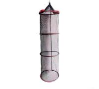 Cage à poisson pliable portable avec bouée intégrée pour une flottabilité fiable - Construction en nylon - Convient pour divers scénarios de pêche et profondeurs d'eau (3 couches de 25 x 90 cm)