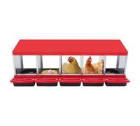 Cage à poulailler en métal en cinq parties avec compartiments à œufs et trous d'aération au sol - Poulailler mural stable et résistant à la corrosion - Pour les fermes et les arrière-cours pour pondre