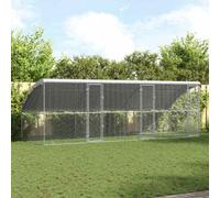 Cage à poules Argenté Acier galvanisé Enclos pour Habitat Animaux vidaXL vidaXL