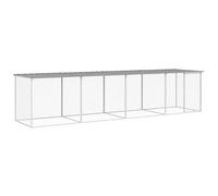 Cage à poules avec toit en acier galvanisé 403 x 98 x 90 cm - Enclos robuste pour petits animaux - Résistant aux intempéries et durable - Idéal pour le jardin et la roue libre