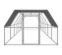 Cage à poules d'extérieur 3 x 12 x 2 m en acier galvanisé - Enclos robuste pour petits animaux, résistant aux intempéries et sans danger pour les poules, les lapins et plus encore - Idéal pour le