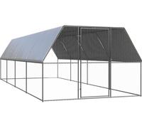 Cage à poules d'extérieur 3x8x2 m Acier galvanisé