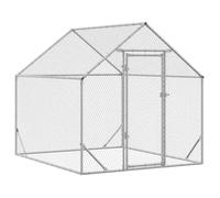 Cage à poules en acier galvanisé - vidaXL - Argent - 200x170x177 cm - Résistant aux intempéries - Style industriel