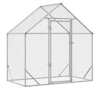 vidaXL Cage à poules acier galvanisé, spacieuse, résistante aux intempéries – 170x100x177 cm