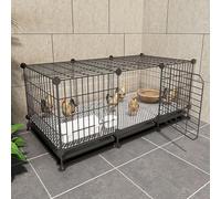 Cage À Poules, Poulailler en Fil De Fer Crypté À Monter Soi-même, Cage À Cailles avec Plateau Coulissant pour Un Nettoyage Facile, Maison pour Animaux De Compagnie(109 * 39 * 49cm)