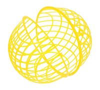 Cage à Poules Roulante pour Poule, Ronde, Plastique, Jaune, Extérieur