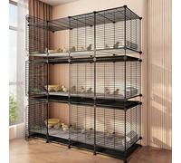 Cage À Poulet En Maille De Fer Cryptée, Enclos Poulailler Pour Poulet, Canard Et Lapin Parc Pour Animaux De Compagnie Pour Petits Animaux, Plateau Coulissant Pour Un Nettoyage Facile(140*35*135cm)