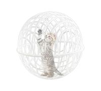 Cage à poulets - Portable - Cage d'alimentation ronde - Blanche - Cage de sécurité pour l'extérieur, poulets, lapins, canards, pigeons, habitats d'animaux en plein air, confinement sécurisé pour