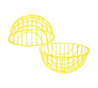 Cage à Poulets Ronde Mobile, Maille Ventilée, Plastique Jaune, Extérieur | Cage Transport Lapin, Enclos Extérieurs pour Lapins, Cage à Lapin Extérieure