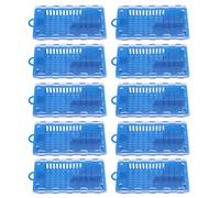 Cage à Reine en Plastique Portable 10 pièces avec Couvercle Transparent pour apiculteurs, matériau de qualité supérieure, léger et Facile à Installer et à Nettoyer, Conception (Bleue)