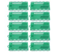 Cage à Reine en Plastique Portable 10 pièces avec Couvercle Transparent pour apiculteurs, matériau de qualité supérieure, léger et Facile à Installer et à Nettoyer, Conception (Verte)
