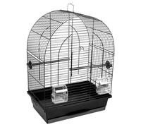 Cage À Sittich Flamingo Klara 1 Noire 39x25x53 Cm Amovible Et Lavable