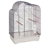 Cage À Sittich Flamingo Wammer Navy/Blanc 54x34x75cm Inclus Accessoires