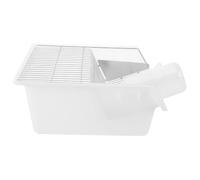 Cage à Souris de Recherche Rectangulaire, Acier Inoxydable et PP | Base Plastique, Couvercle Grillagé Ventilé, Empilable, pour Chercheurs et Techniciens, Gestion de Colonie