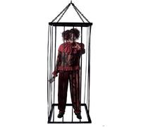P'TIT Clown - 22229 - Cage à Suspendre - 2 m - Parfaite pour Décoration Halloween Effrayante - Idéale pour Maison Hantée, Ambiance Sinistre et Fêtes Terrifiantes