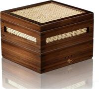 Cage à thé électrique en bambou, avec commandes tactiles et 3 réglages de température, pour réveiller le parfum du thé fumé
