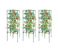 Cage à tomates | Cage de soutien pour tomates, 3 pièces, support robuste pour escalade, légumes, fruits, haricots, pivoine, rose, fleurs, jardins, pots, pelouse, terrasse