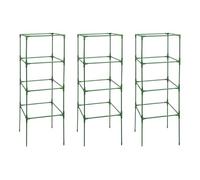 Cage à tomates, support pour tomates, structure grimpante résistante 3 pièces pour haricots roses fruits pivoines jardinage extérieur