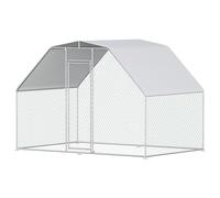 Cage à volaille Walk-In - Grand poulailler en métal avec housse imperméable et protection anti-UV pour cour extérieure